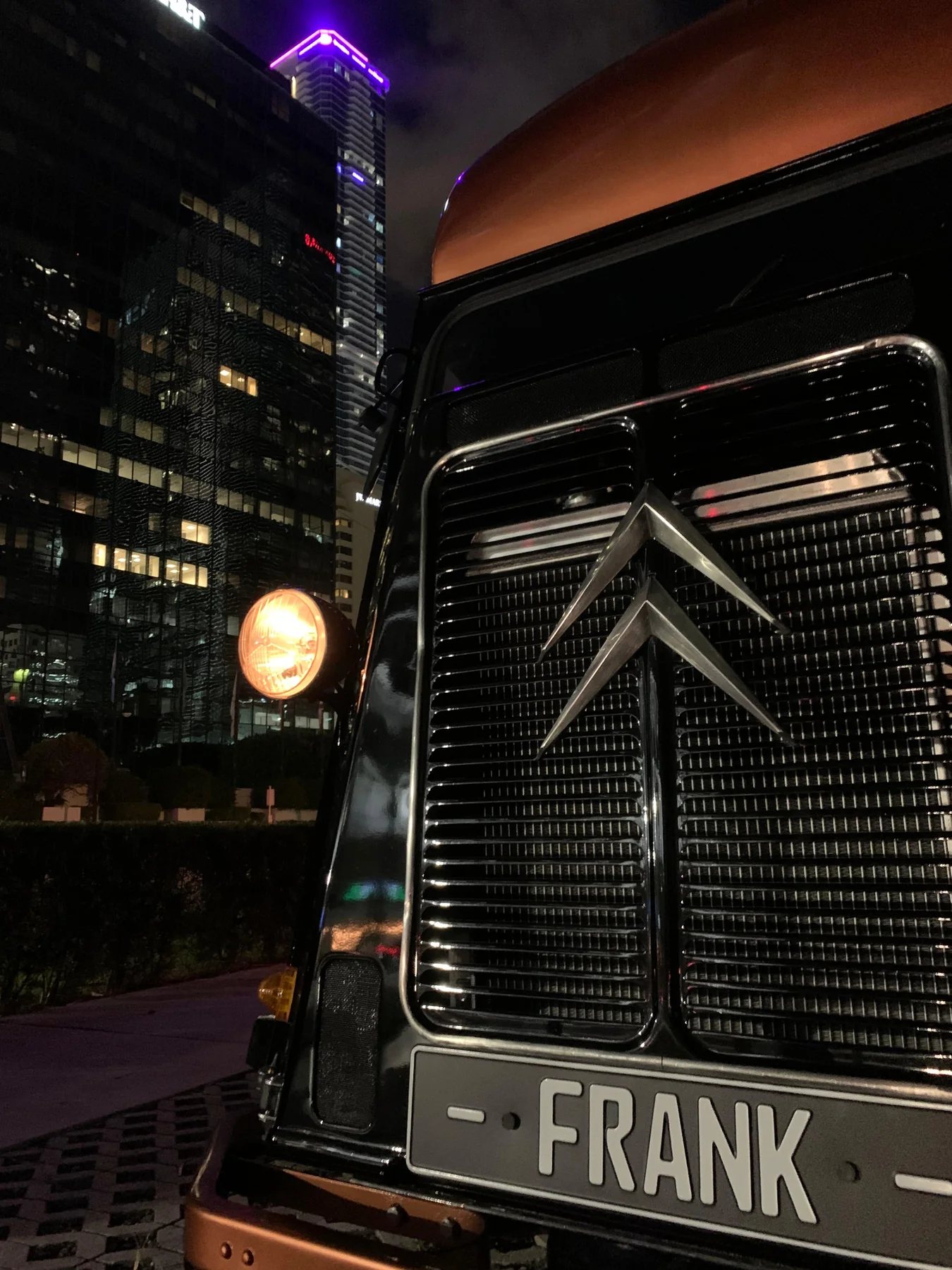 Detail of the Frank vintage coffee truck in Brickell