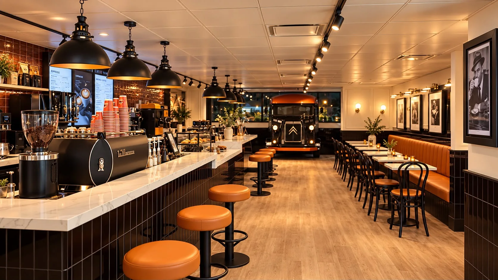True Baristas cafe interior at Brickell Arch