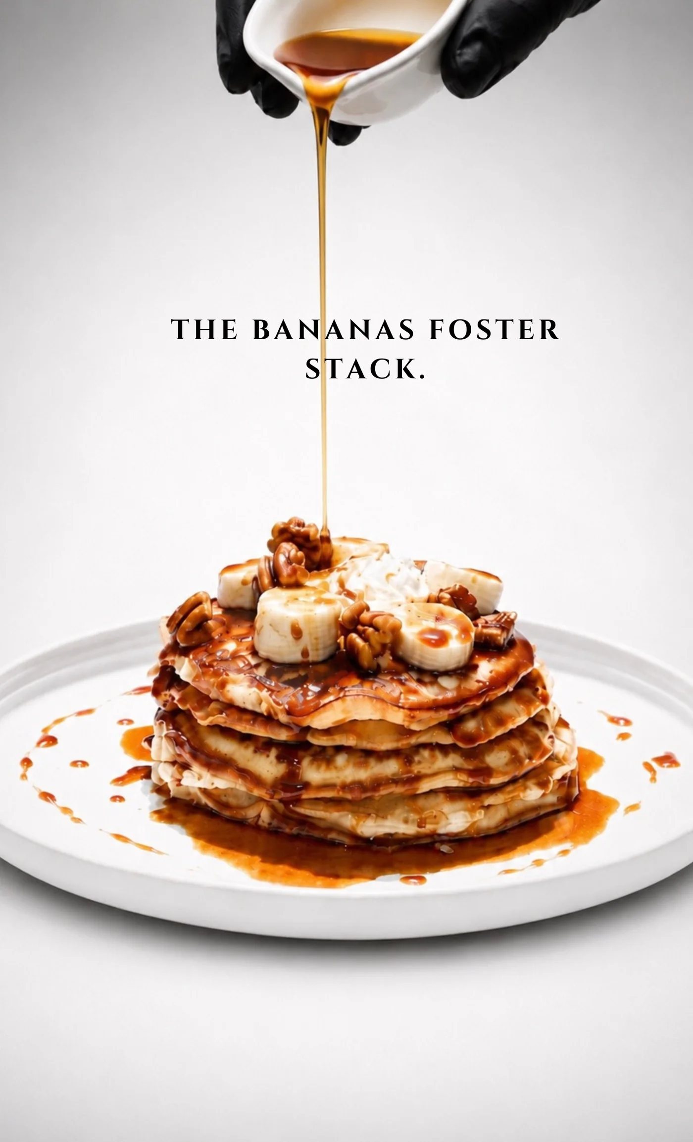 True Baristas Bananas Foster pancake stack