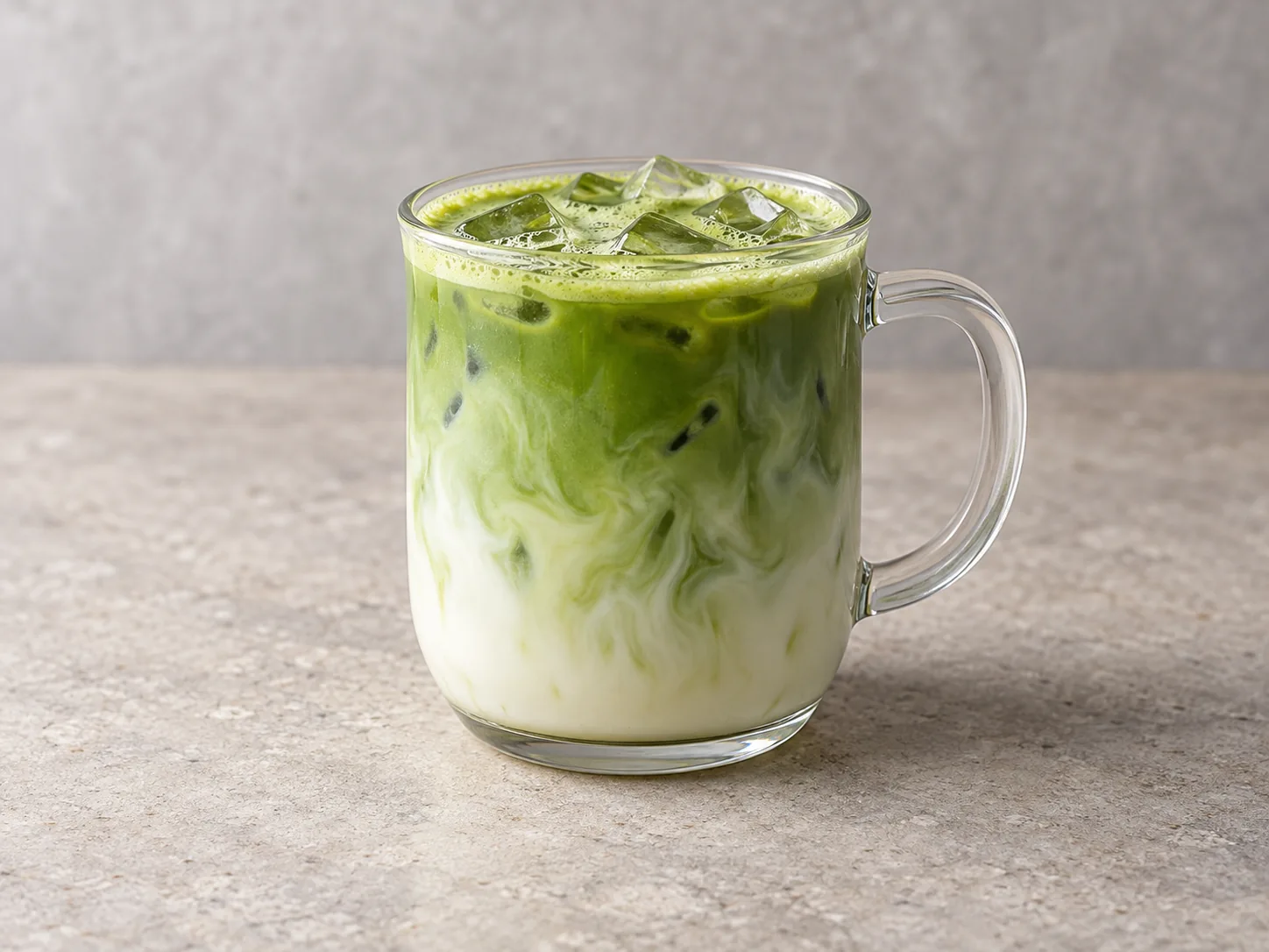 Editorial illustration of Honey Matcha Latte
