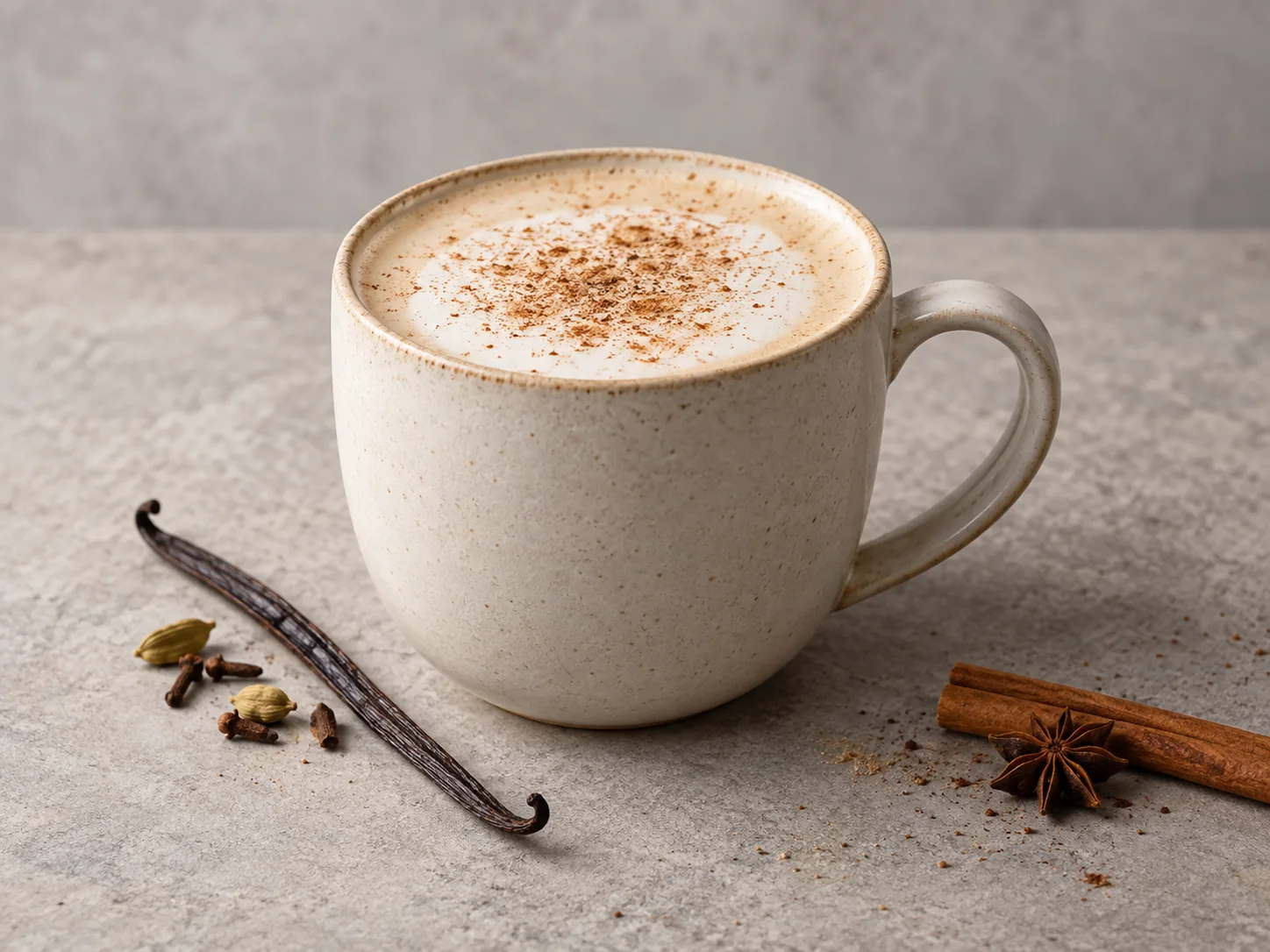 Editorial illustration of Vanilla Chai Latte