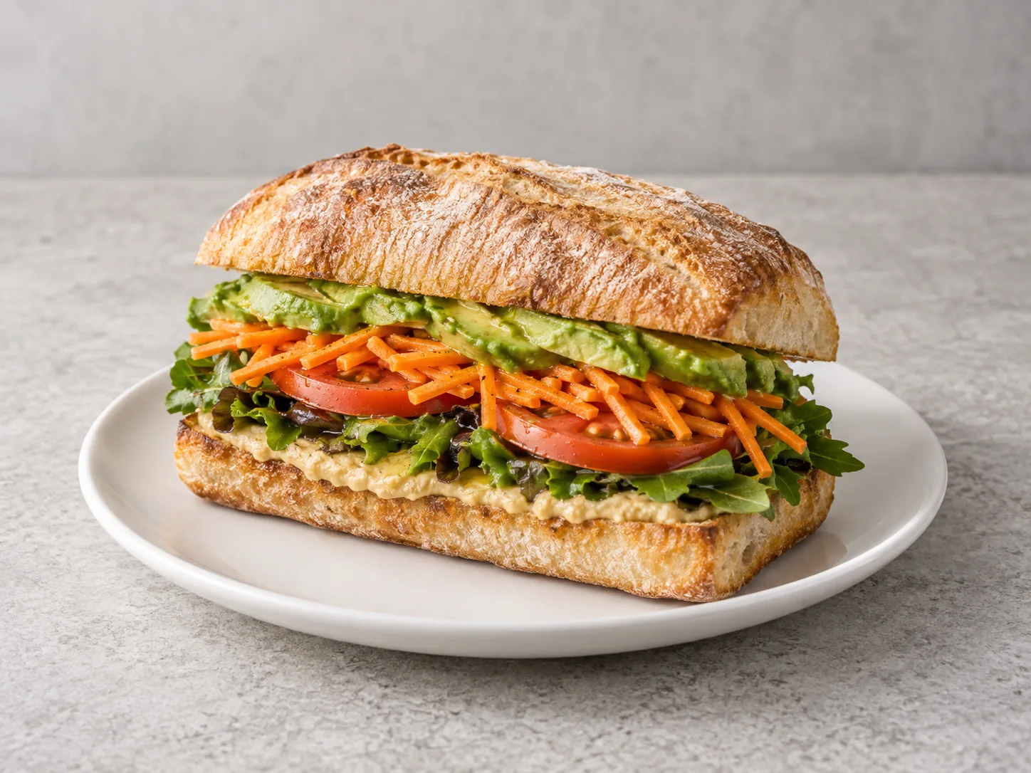 Editorial illustration of Veggie Sandwich