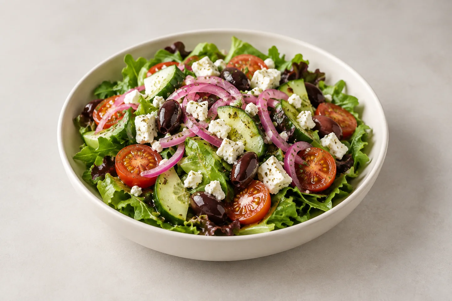 Illustrative fresh salad from the True Baristas lunch menu